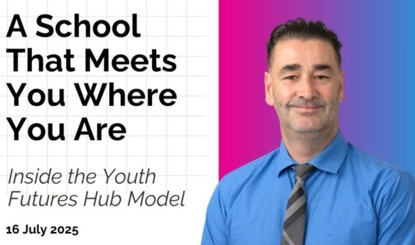 Paul Jones on the banner of the Youth Futures Hub Model