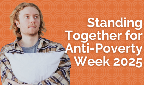 Boy holding a pillow on banner